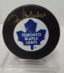 Frank Mahovlich Signed Toronto Maples Leafs NHL Hockey Puck UDA Authenticated - Picture 1 of 5