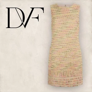 DVF Diane von Furstenberg Minikleid Merlyn bunt metallic Tweed UK 12 - Bild 1 von 6