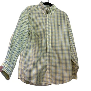 Camisa para hombre Southern Marsh 100 % algodón a cuadros amarilla y verde con botones talla M - Imagen 1 de 11
