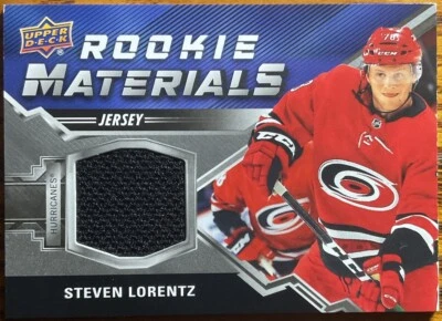 2020-21 Upper Deck Rookie Materials Steven Lorentz #RM-SL Carolina Hurricanes - Image 1 of 2