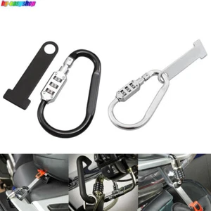 Universal Motorcycle Helmet Lock Connection Bracket Helmet Anti-theft With Lock - Picture 1 of 7