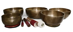 Klangschale Set Klangmassage Meditation Klangtherapie 5 St. 6643g Hörprobe S504 - Bild 1 von 1