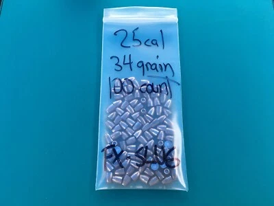 25 CALIBER 34 GRAIN HOLLOW POINT PELLETS FOR FX-SLUG BARRELS 100 ROUNDS