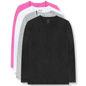 Girls' Long Sleeve Tees - 4 -Pack Crew Neck Super Soft T Shirts. 9/10 - Picture 1 of 7