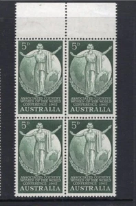 AUSTRALIA PREDECIMAL 1962 COUNTRY WOMEN BLOCK VERY FINE MNH, - Picture 1 of 1
