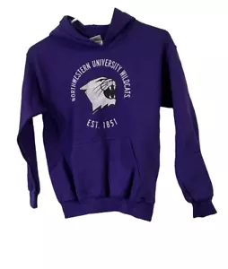 YOUTH Northwestern University Wildcats Long Sleeve Hoodie Shirt Purple Medium - Picture 1 of 4