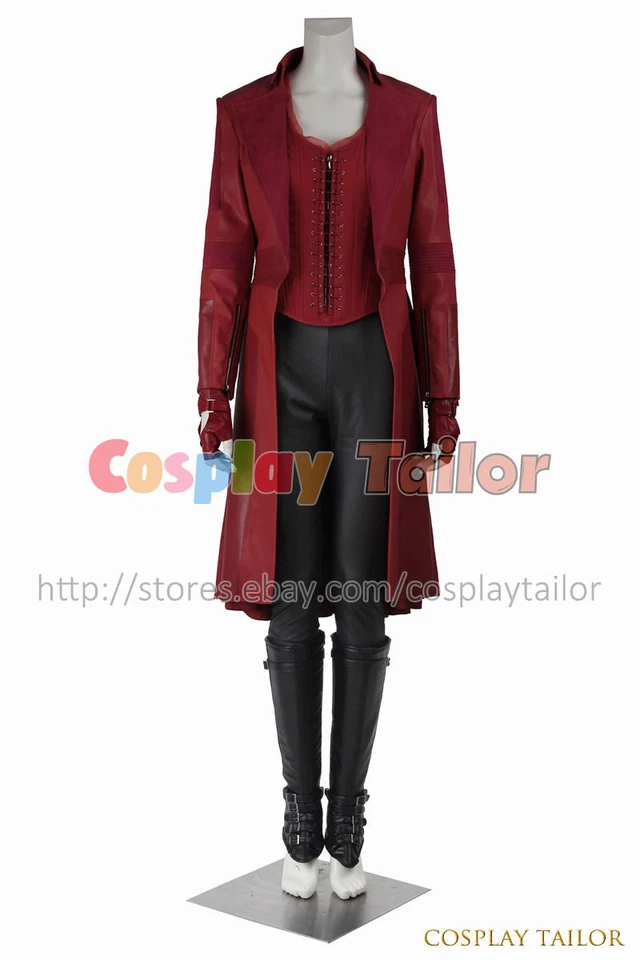 Capitán América 3: Guerra Civil Wanda Maximoff Bruja Escarlata Uniforme Rojo Halloween Foto 1 de 4