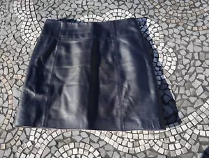 Kookai Y2K Purple 100% Leather Mini Skirt 34 8 - Picture 1 of 8