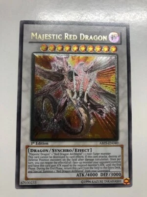 USA Seller Yugioh Majestic Red Dragon ABPF-EN040 Ultimate Rare 1st Edition VLP - Image 1 of 4