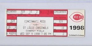 J D DREW 1st CAREER HOME RUN St LOUIS CARDINALS SEPTEMBER 9, 1998 TICKET - Picture 1 of 2