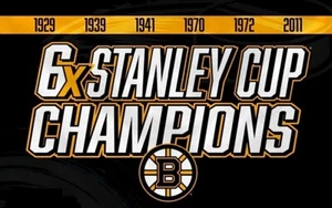 (2) Boston Bruins 6X Stanley Cup Champions Waterproof Vinyl Stickers 5x3 Decals - Picture 1 of 1