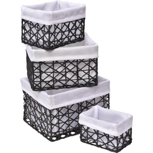 Evideco Paper Rope Storage Utilities Baskets Totes Set of 4 Solid Colors - Bild 1 von 21
