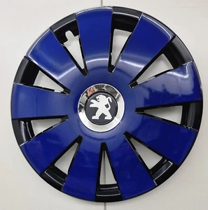Blue/Black 15" wheel trims to fit Peugeot 208/207 (Not Boxer) - Picture 1 of 4