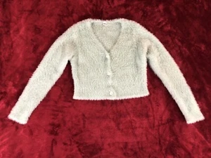 fluffy green cardigan girls shein size 8 - Picture 1 of 8