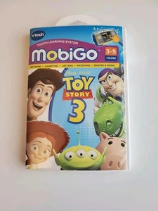 V-Tech MobiGo Game "DISNEY/ PIXAR TOY STORY 3 3-5 Letters Shapes Counting - Picture 1 of 3