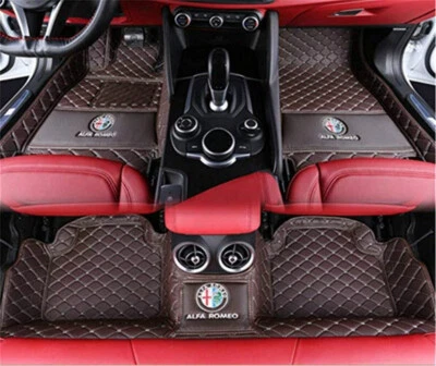 For Alfa Romeo Giulia Stelvio Car Floor Mats 2017-2025 Luxury Waterproof Carpets - Image 1 of 4