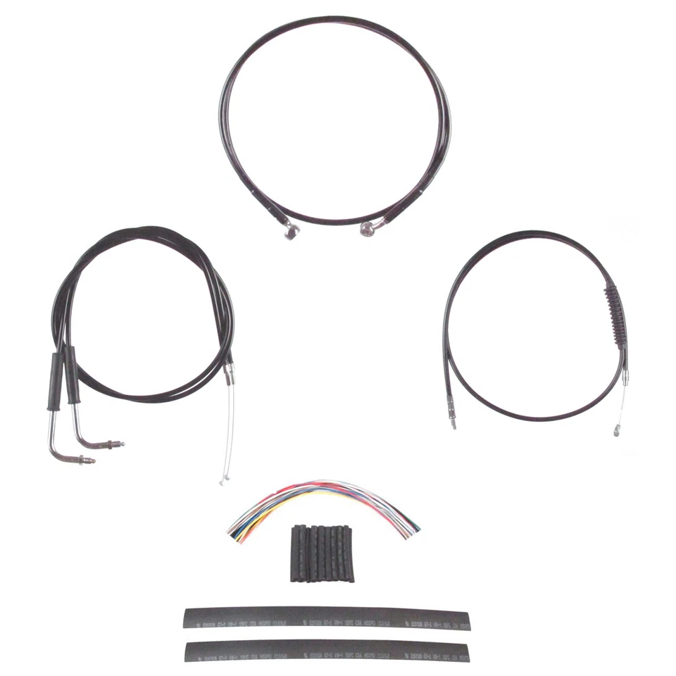 Комплект черных тросов и тормозных магистралей 18 дюймов Apes 1990-1995 Harley-Davidson Sportster - Изображение 1 из 1