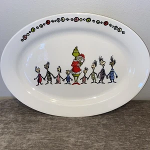 Dr. Seuss The Grinch Whoville Ovale Servierplatte Weihnachten Urlaub NEU! - Bild 1 von 4