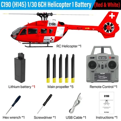 RC ERA C190 (H145) RC Helicopter Dual Brushless 6CH Optical Flow Positioning - Image 1 of 4