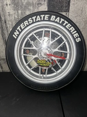 14" Wall Clock Interstate Batteries Shop Garage Clock  If It works - Image 1 of 4
