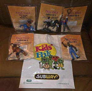 Rare Subway 1995 Disney's Tall Tale Set Of 4 + U3 Paul Bunyan & BABE Blue Ox MIP - Bild 1 von 8