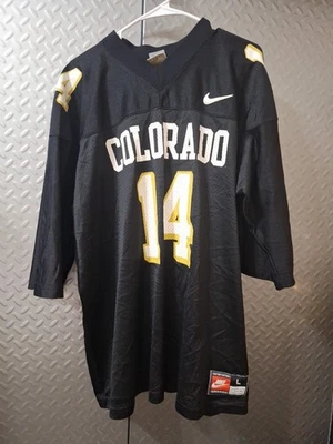 VTG 90s NIKE Colorado #14 Football Jersey Size Large L Black (Deion Shedeur Koy) - Image 1 of 4