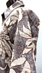 Camisa Hawaiana De Colección Años 70 OP Para Hombre TELA DE CORTEZA Pullover Marrón Floral Talla M ¡EXCELENTE ESTADO! * - Imagen 1 de 10