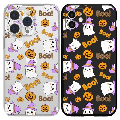 Halloween Boo Ghosts Pumpkins Phone Case for Iphone 16 15 14 13 12 11ProMax XR 7 - Image 1 of 3