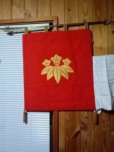 Arte de pared vintage japonés de tela/tapiz Fukusa 28x25 - Imagen 1 de 12