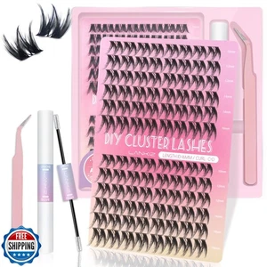 LANKIZ Lash Cluster Kit - Wiederverwendbare zarte natürliche Cluster Wimpernverlängerung, - Bild 1 von 5