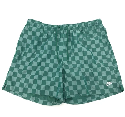 Nike Club Flow Checkers Shorts Malachite Green Mens Size Medium Casual MSRP $60 - Image 1 of 4