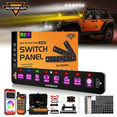 Panel de interruptores RGB APLICACIÓN y control remoto palanca/momentáneo/pulsado para Jeep Gladiator Foto 1 de 4