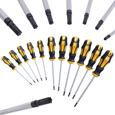 11 tlg Torx Schraubendreher Magnetisch TX T6-T40 Schraubenzieher ohne Bohrung - Bild 1 von 4