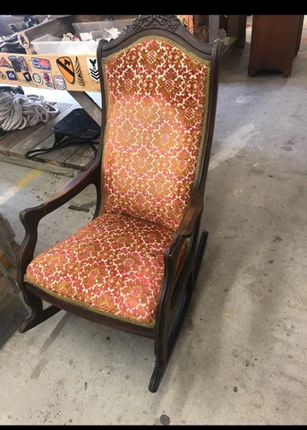 antique victorian rocking chair Cover