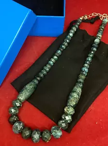 Mine Finds by Jay King Graduated Teal Green Apatite Sterling Silver Necklace - Picture 1 of 4