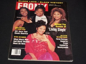 1996 FEBRUARY EBONY MAGAZINE - LIVING SINGLE CAST COVER - L 10434 - Foto 1 di 2
