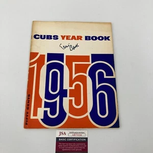 Ernie Banks Signed 1956 Chicago Cubs Yearbook JSA COA - Picture 1 of 9