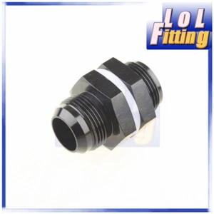 Aluminum -16 AN 16AN Fuel Cell Bulkhead Fitting Adapter Black - Picture 1 of 6