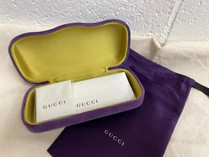 New GUCCI ORIGINAL Mustard Velvet Sunglasses & Eyeglasses Case - Picture 1 of 9