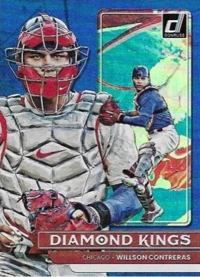 2022 Donruss Holo Blue #24 Willson Contreras DK - Image 1 of 2