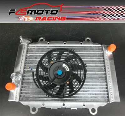 Aluminum Radiator+Fan FOR ATV YAMAHA KODIAK GRIZZLY 400 450 2003-2010 04 05 06 - Image 1 of 4