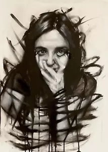 SILVIA BIGNAMI 'TRAPPED' ACRILICO ED OLIO SU TELA 50X70CM 2024 - Foto 1 di 12