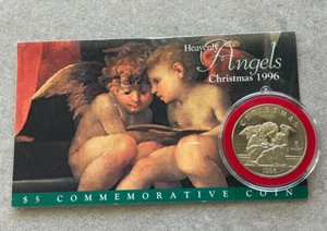 1996 Marshall Islands $5 Five Dollars - Christmas Angels L2 - Picture 1 of 3