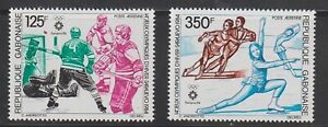 Gabon Stamps Scott C262  -  C263 MNH F-VF 1984 Winter Olympics