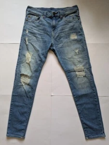 True Religion Logan Ripped Blue Denim Jeans Men's UK Size 32 Great Con - Picture 1 of 22