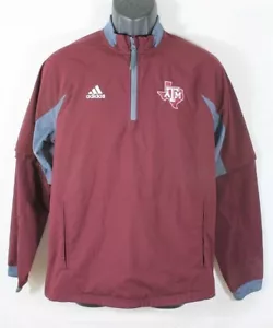 Adidas Texas A&M Team Issue 1/4 Zip Jacket Windbreaker Mens Size XS Golf - Picture 1 of 7