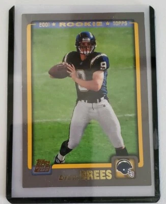 2012 Topps 2001 Reprint #328 Drew Brees Rookie Football Card - Image 1 of 4