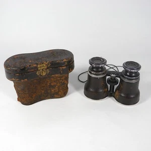ANTICO BINOCOLO DA TEATRO VOIGTLANDER WIEN VIENNA CON CUSTODIA IN PELLE VINTAGE - Photo 1/22