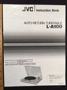 JVC L-A100 Turntable Original Owners Manual LA100 Multi Language Manual - Picture 1 of 11