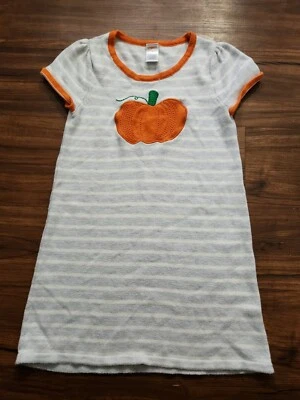 VESTIDO CALABAZA GYMBOREE NIÑAS TALLA 8 SE AJUSTA COMO UN 7 NARANJA Y GRIS Foto 1 de 3